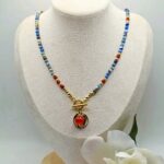 naszyjnik z lapis lazuli i karneolu