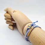 Bransoletka z koralików Miyuki,3x nawijana -kolor szafirowy-