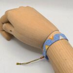 Bransoleta wyszywana ręcznie z koralików szklanych Miyuki-niebieska